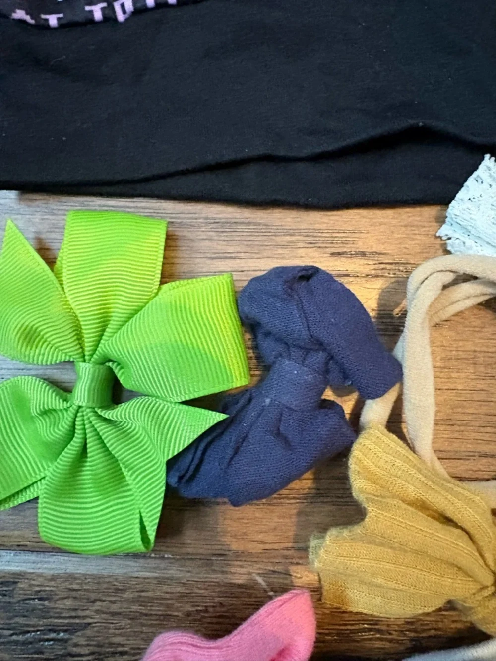Assorted Kids Headband & Beanie Set — Pink Beanie with Mix of Colorful Headbands